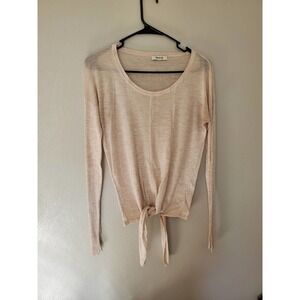 Madewell cream tie sweater